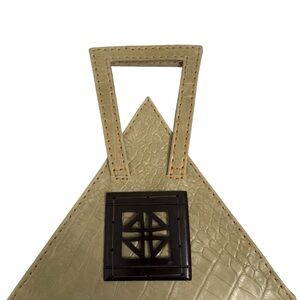 ZAAF Statement Unique Khaki Crocodile Pattern Handbag